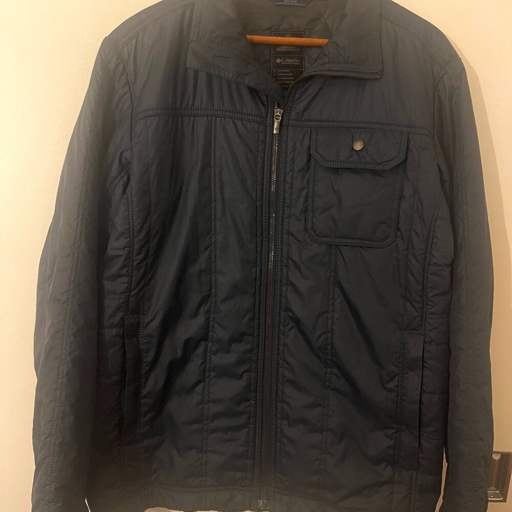 Columbia Men's Prospect Station Omni-Heat Insulated Navy Blue Coat, Large